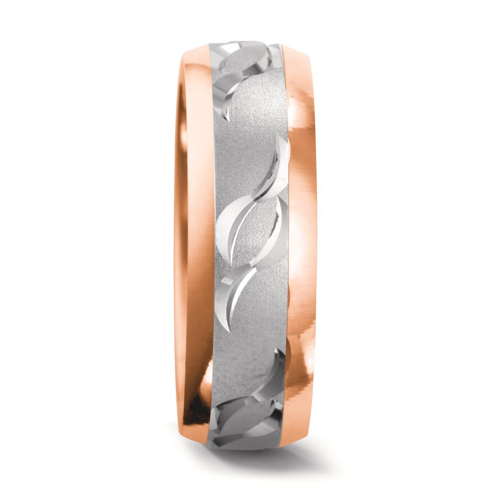 Wedding Ring 18k White Gold, 18k Red Gold