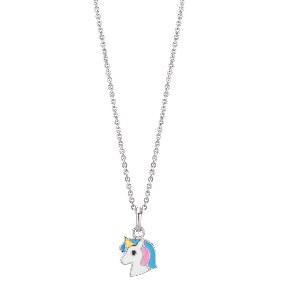 Necklace with pendant Silver Rhodium plated Unicorn 36-38 cm