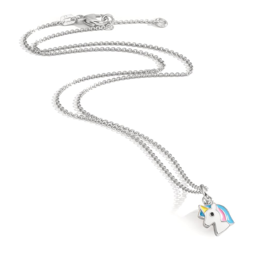 Necklace with pendant Silver Rhodium plated Unicorn 36-38 cm