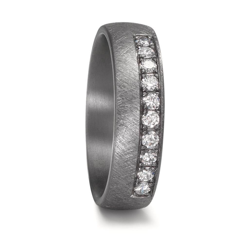 Wedding Ring Tantal 999 Lab-grown Diamond 0.25 ct, 10 Stones, tw-vsi