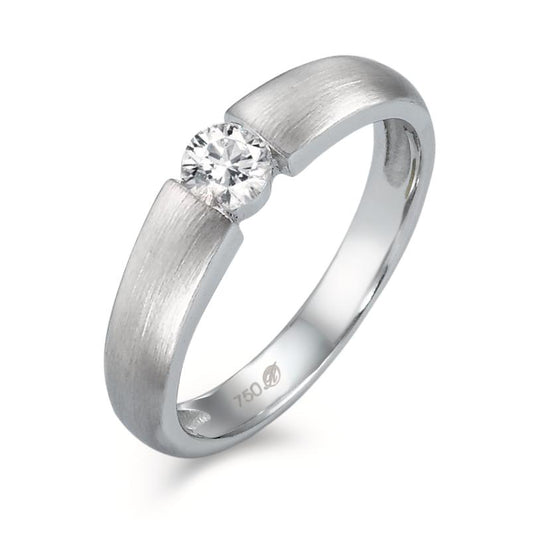 Solitaire ring 18k White Gold Diamond White, 0.20 ct, w-si Ø3.8 mm