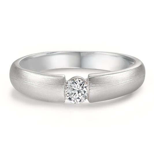 Solitaire ring 18k White Gold Diamond White, 0.20 ct, w-si Ø3.8 mm