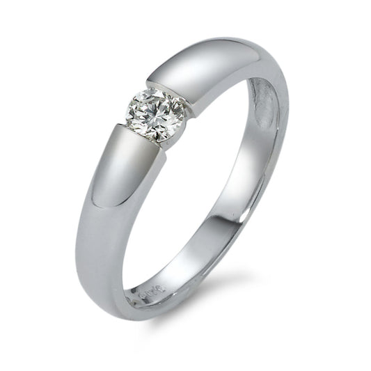 Solitaire ring 18k White Gold Diamond 0.20 ct, vsi Ø3.5 mm
