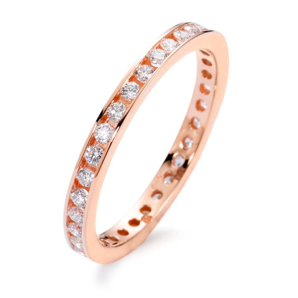 Memory ring 18k Red Gold Diamond White, 0.50 ct, 42 Stones, brilliant, w-si