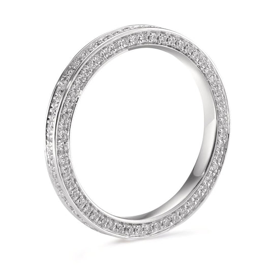 Memory ring 18k White Gold Diamond White, 0.50 ct, 155 Stones, w-si