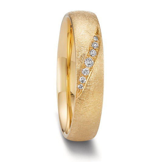 Wedding Ring 18k Yellow Gold Diamond 0.066 ct, tw-vsi