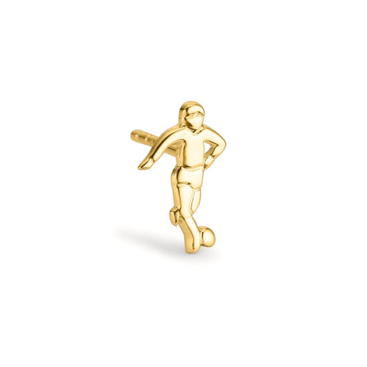 Single stud earring 9k Yellow Gold Football