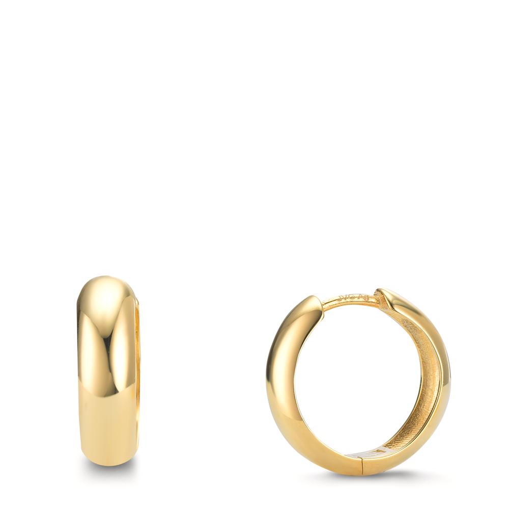 Hinged hoop Silver Yellow Gold plated