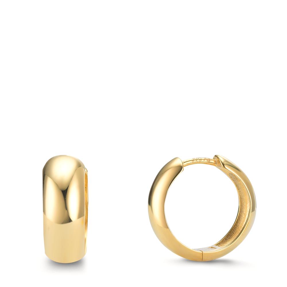 Hinged hoop Silver Yellow Gold plated