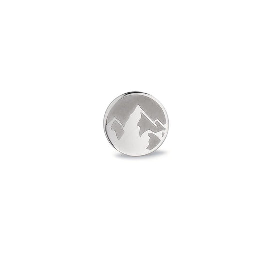 Single stud earring Stainless steel Mountain Ø8 mm