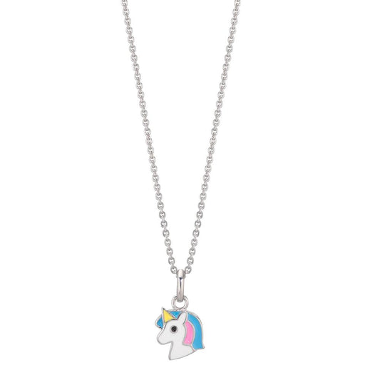 Necklace with pendant Silver Rhodium plated Unicorn 36-38 cm
