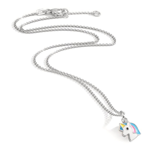 Necklace with pendant Silver Rhodium plated Unicorn 36-38 cm